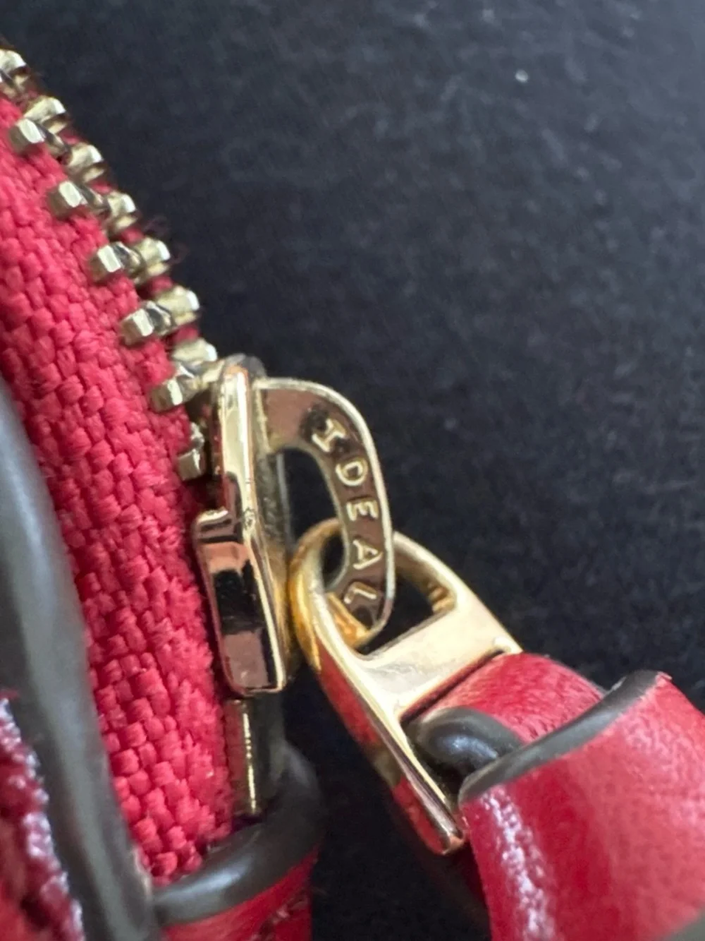 Tory Burch Red Pebbled Leather Crossbody Belt Bag with Logo